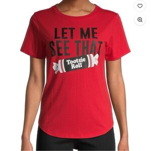 Tootsie Roll Juniors' Let Me See That Tootsie Roll Short Sleeve T-Shirt LG 11/13
